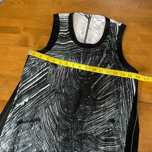 Helmut‎ Lang Black Silk Sleeveless Blouse Top Shirt Side Zip Up Crew Neck P - Picture 11 of 13